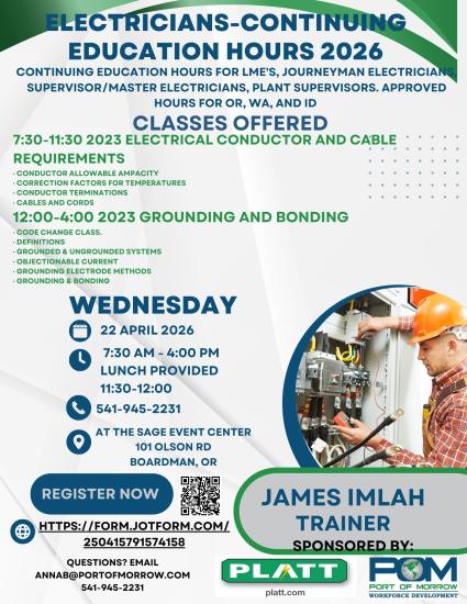 Electrician-LME Continuing Education Flyer
